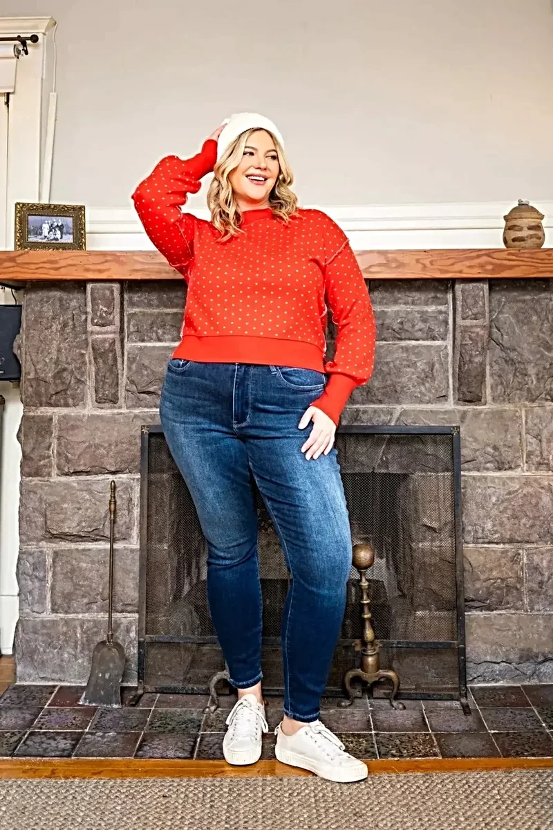 Judy Blue Skinny Jeans voor grote maten - Comfortabele gewassen thermische stof, flatterende pasvorm, trendy stijl