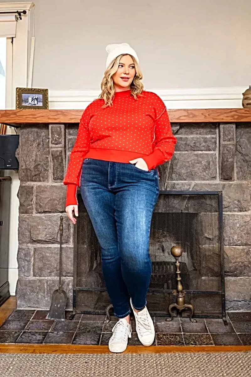 Judy Blue Skinny Jeans voor grote maten - Comfortabele gewassen thermische stof, flatterende pasvorm, trendy stijl