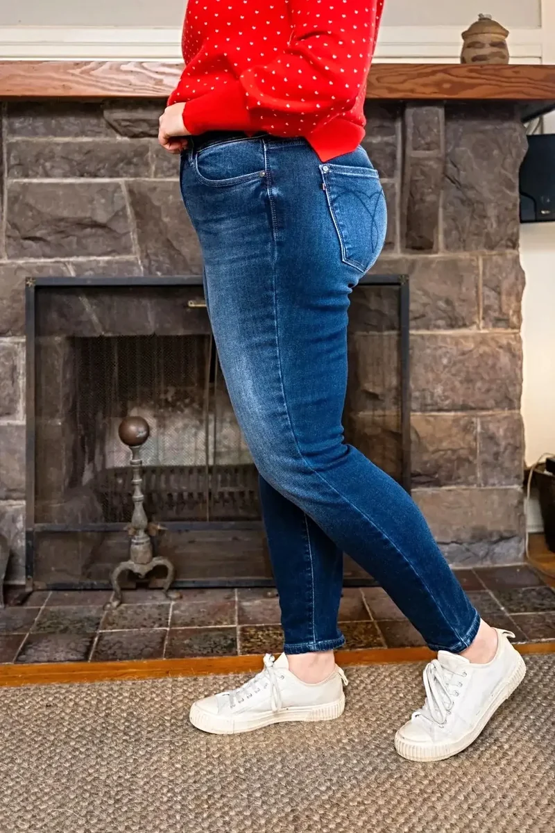 Judy Blue Skinny Jeans voor grote maten - Comfortabele gewassen thermische stof, flatterende pasvorm, trendy stijl