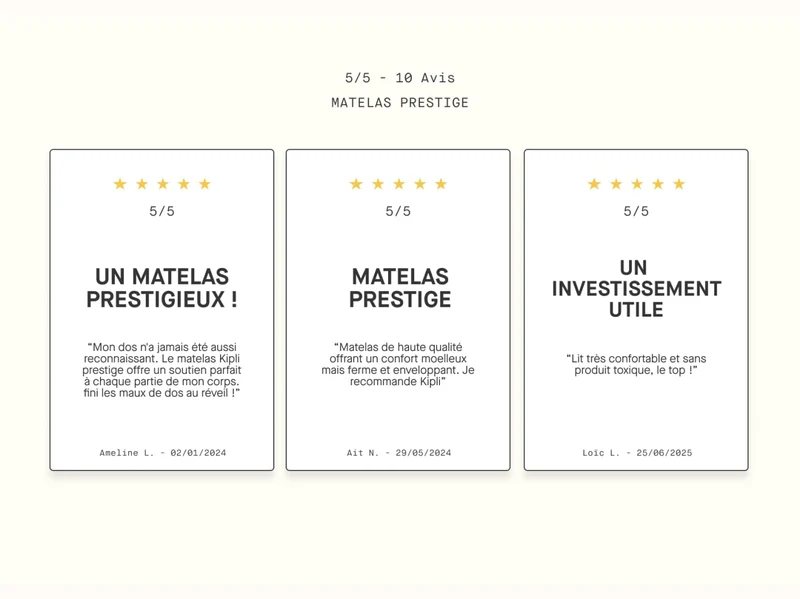 Matelas Prestige