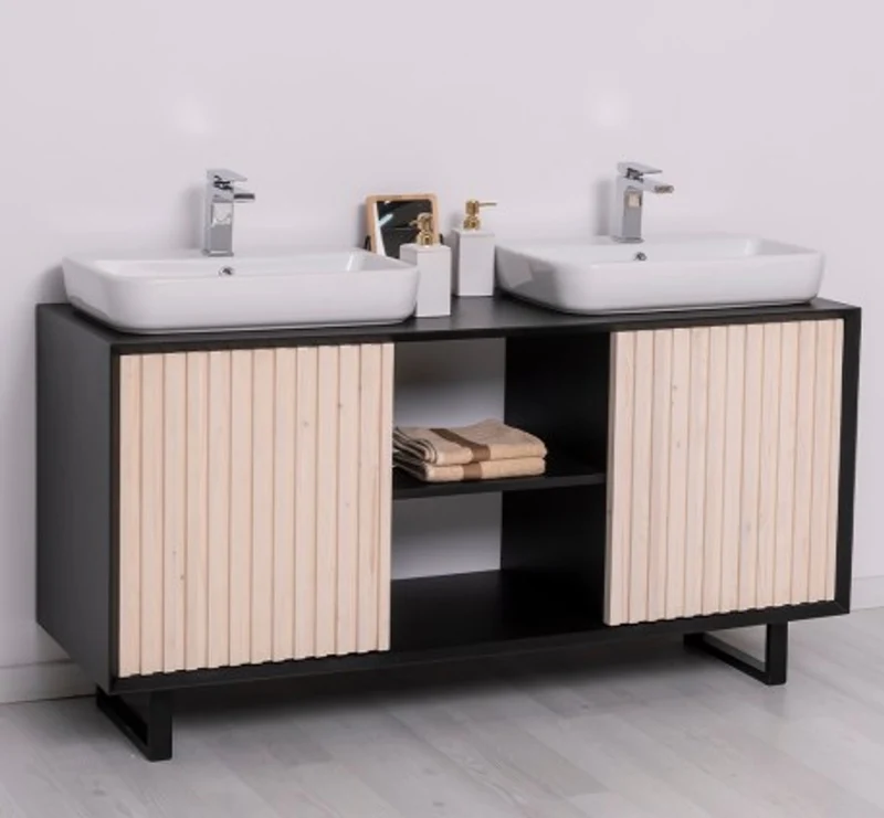 Casa Padrino Waschtisch im Landhausstil mit 2 Türen, 150 x 50 x 76 cm