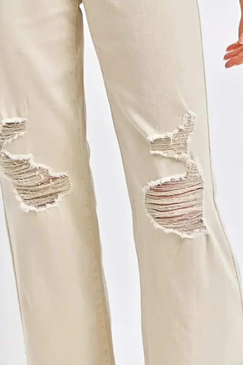 Judy Blue jeans met hoge taille en wijde pijpen - een verwassen look voor een chique stijl en comfort.