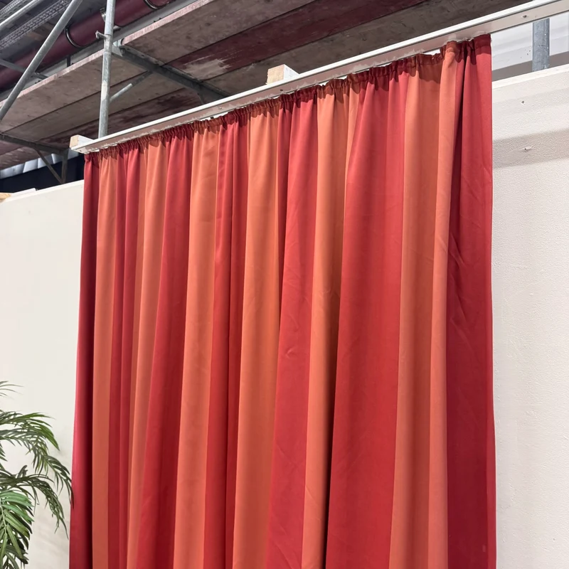 Gardine Orange Rot 210x240 Streifen Verdunkler Vorhang Gebraucht