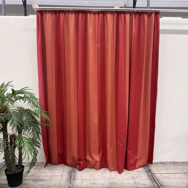 Gardine Orange Rot 210x240 Streifen Verdunkler Vorhang Gebraucht