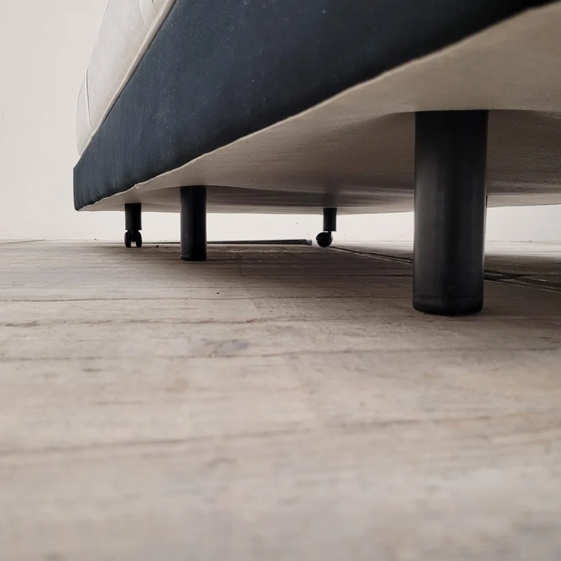 Boxspringbett 100x200 Schwarz Stoff Inkl. Matratze Einzelbett Bett Gebraucht