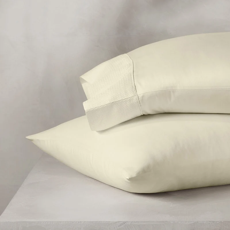 Reserve Embellished Pillowcase Set - Ivory Lattice Jacquard