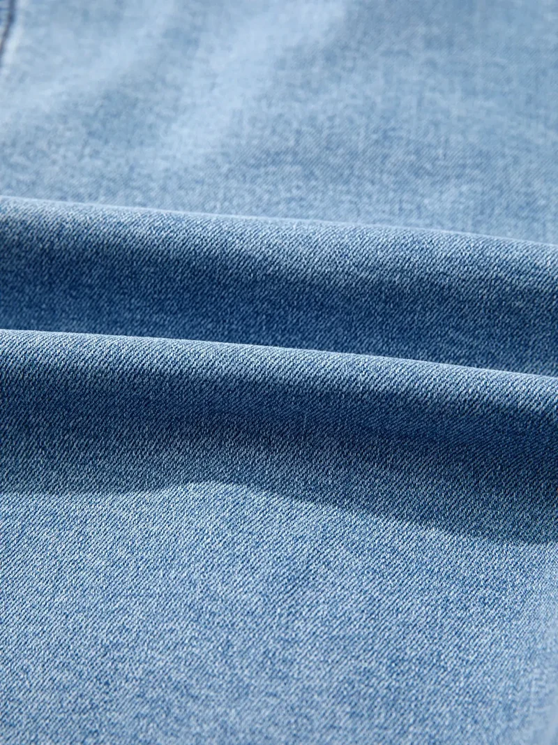Trendsi denim vest met knopen - ontwerp met knoopsluiting aan de voorkant, hoogwaardige katoenmix, chique splitstijl
