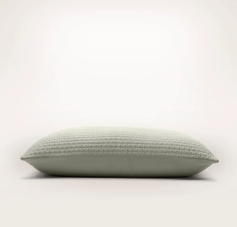 Signature Textured Stitch Quilted Sham - Sageleaf