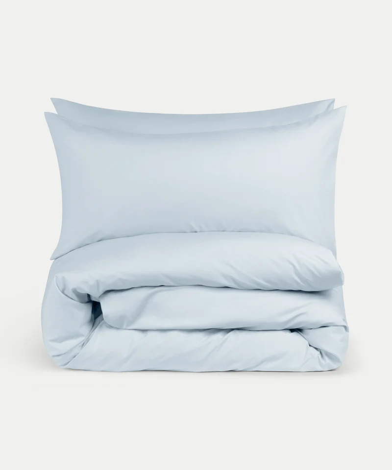 Bettwäsche Set Ägyptische Baumwolle 400TC Perkal | Pastellblau