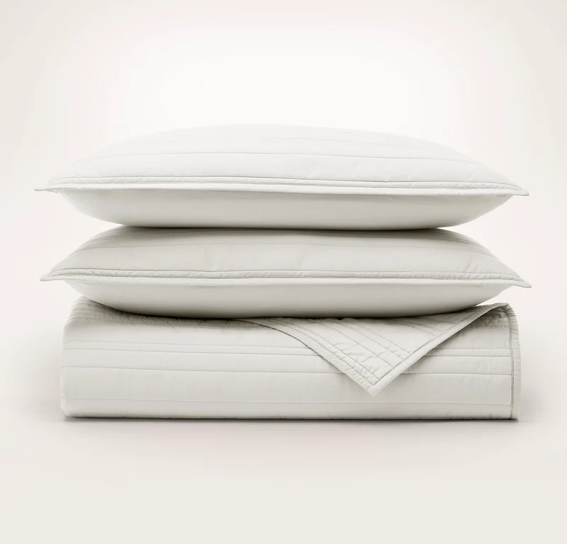 Signature Stripe Quilt Set - Mist