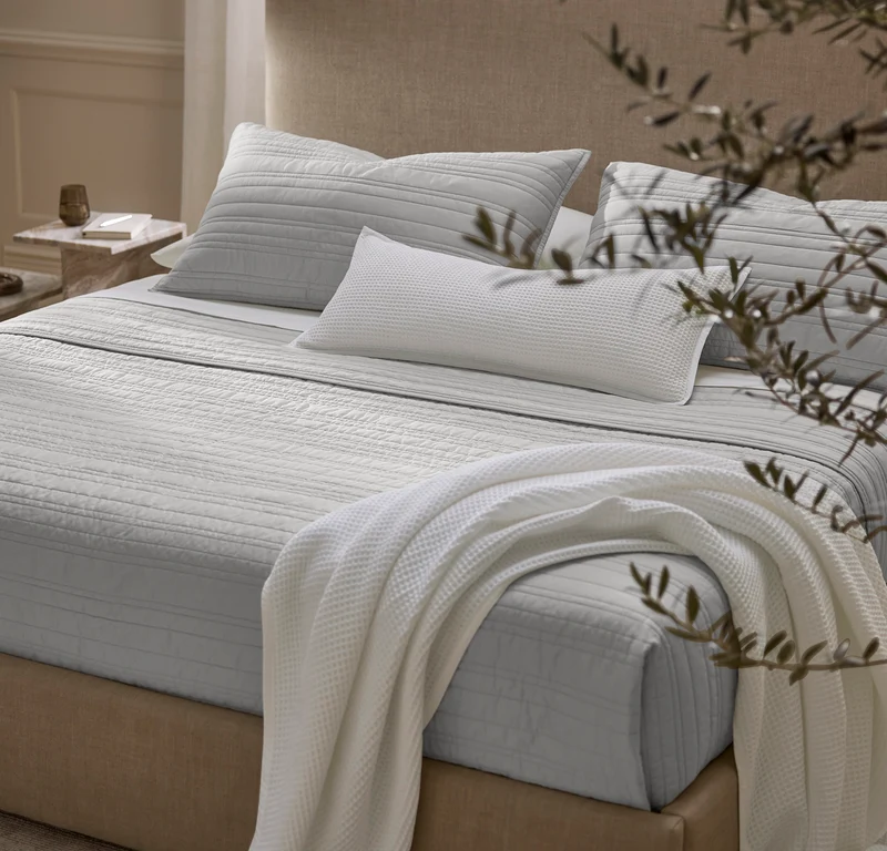 Signature Stripe Quilt Set - Mist