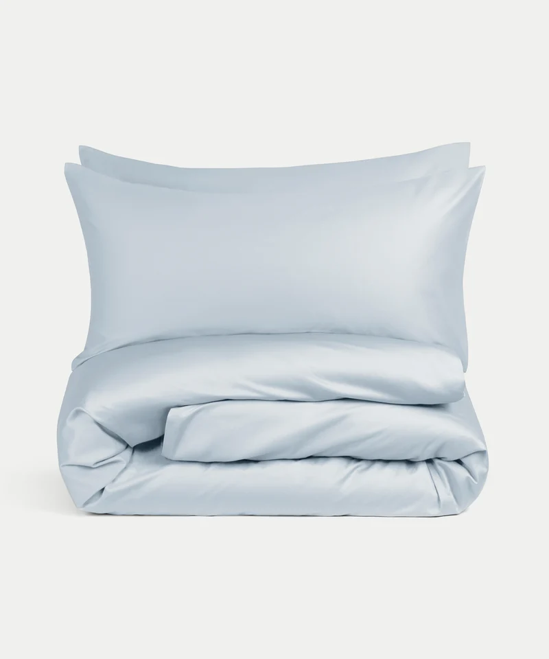 Bettwäsche Set Ägyptische Baumwolle 400TC Satin | Pastellblau