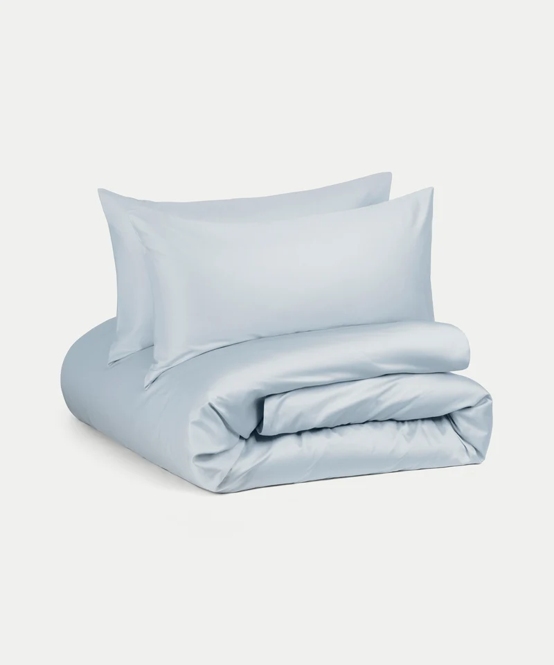 Bettwäsche Set Ägyptische Baumwolle 400TC Satin | Pastellblau