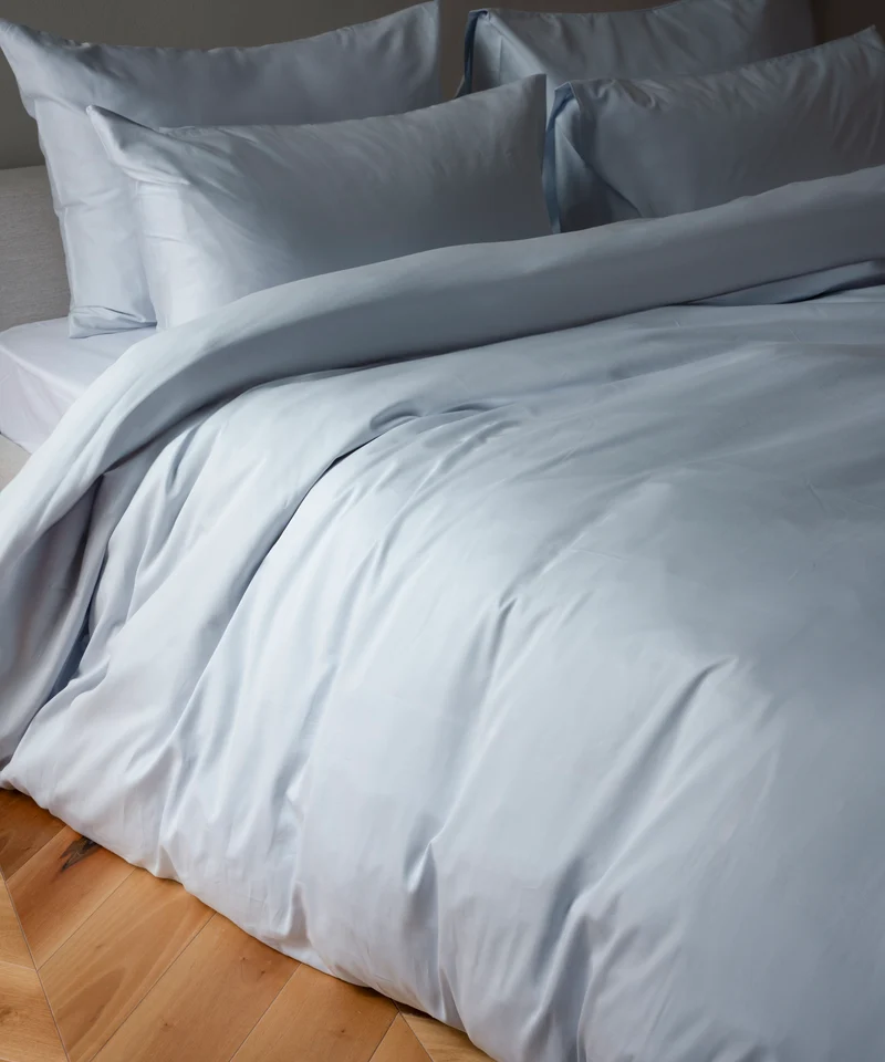 Bettwäsche Set Ägyptische Baumwolle 400TC Satin | Pastellblau