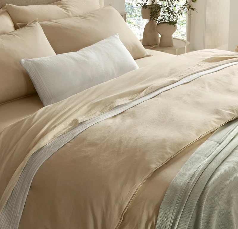 Signature Vintage Washed Duvet Set - Vintage Sand