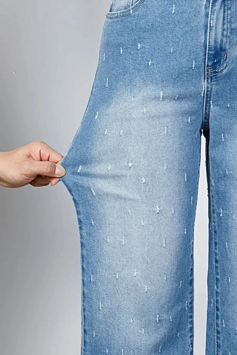 Stijlvolle jeans met een verwassen look, buikcorrigerend effect, rafelige zoom en functionele zakken.