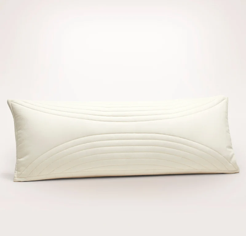 Signature Quilted Arch Pillow Cover (Lumbar) - Cream