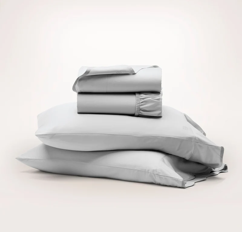 Signature Embellished Sheet Set - Sky/Shore Curved Edge