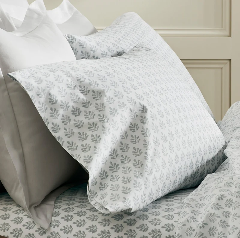 Percale Hemmed Pillowcase Set - Shore Dot Blossom