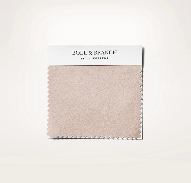 Signature Hemmed Fabric Swatch - Dusty Rose