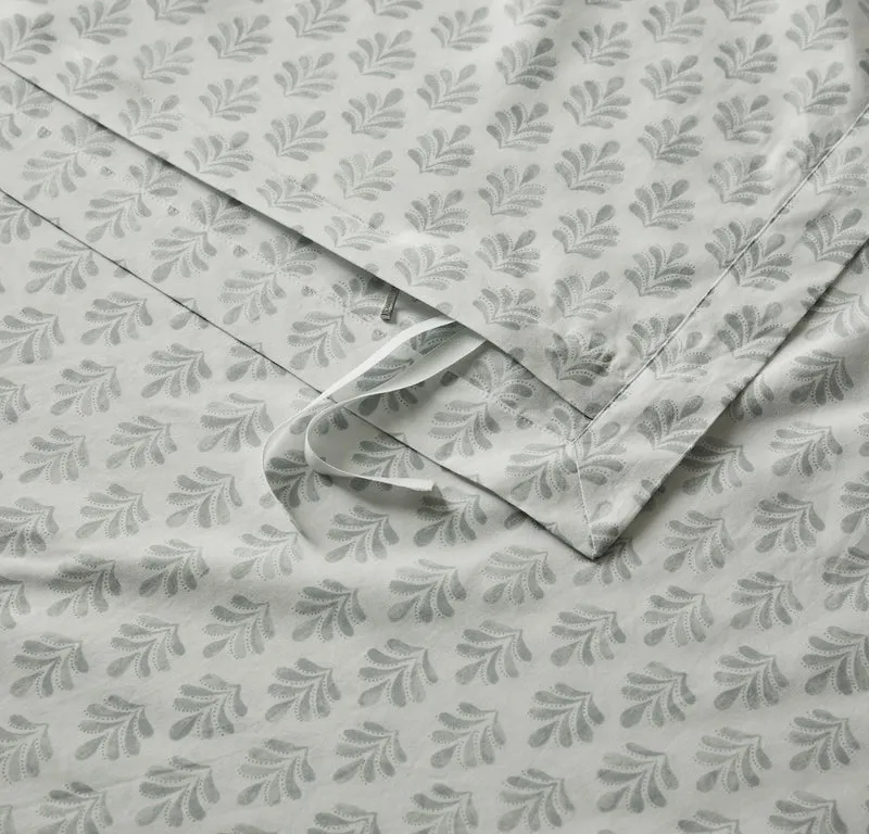 Percale Hemmed Duvet Set - Shore Dot Blossom