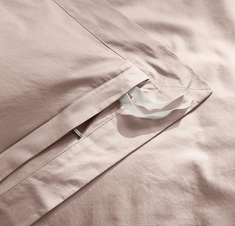 Signature Hemmed Duvet Set - Dusty Rose