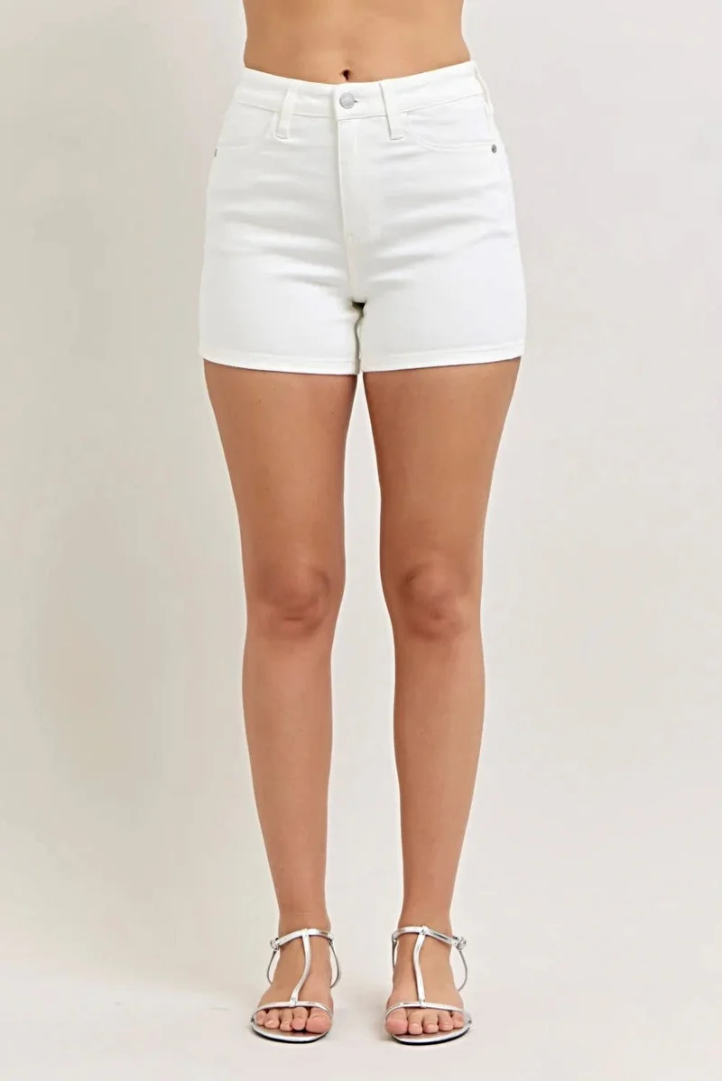 Judy Blue comfortabele casual shorts - Volledige maat, hoge taille, slim fit, plus size