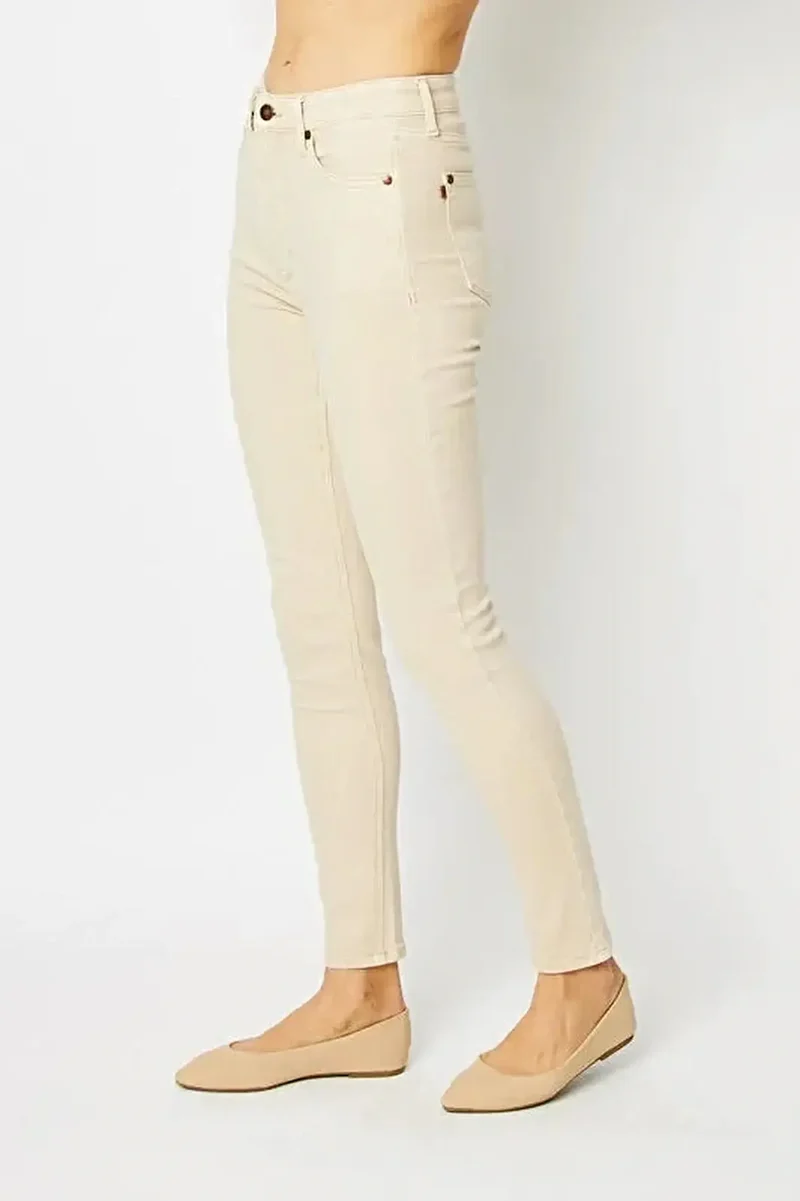 Judy Blue skinny jeans met hoge taille en buikcorrectie - Kledinggeverfd, comfortabele pasvorm