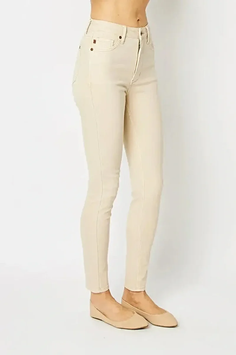 Judy Blue skinny jeans met hoge taille en buikcorrectie - Kledinggeverfd, comfortabele pasvorm