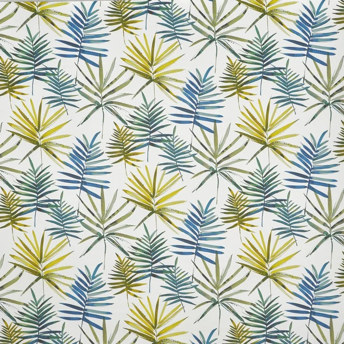 Baumwollstoff Eukalyptus - blau