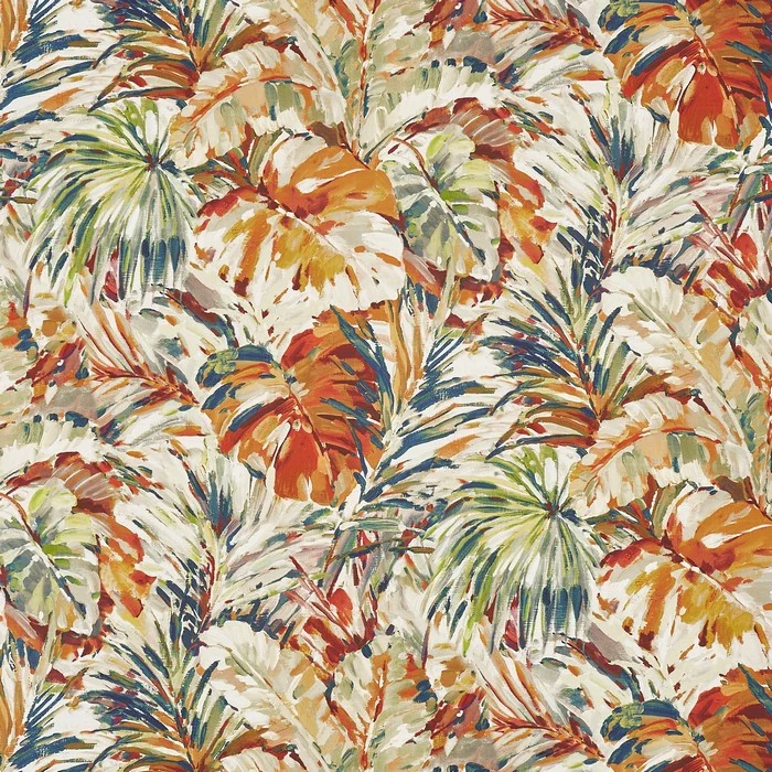 Baumwollstoff Palm - rot