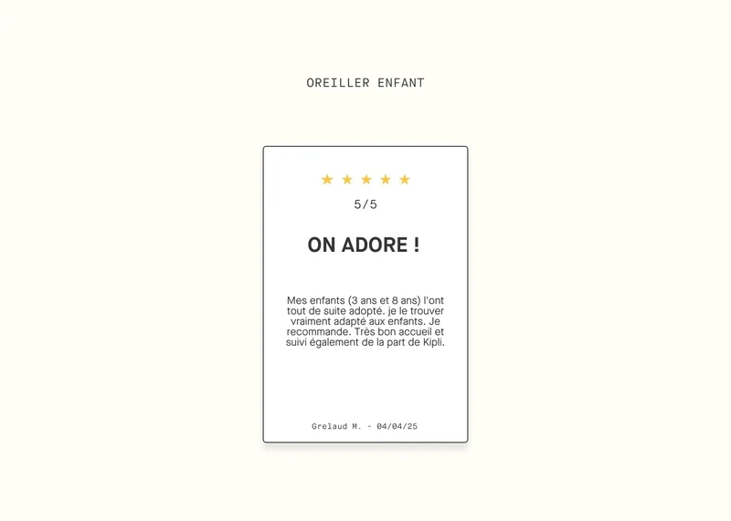 Oreiller enfant en latex naturel