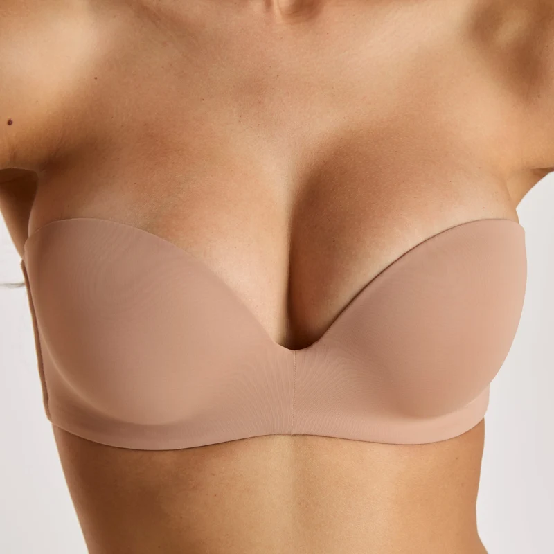 Wired Strapless BH - Honingkleurig