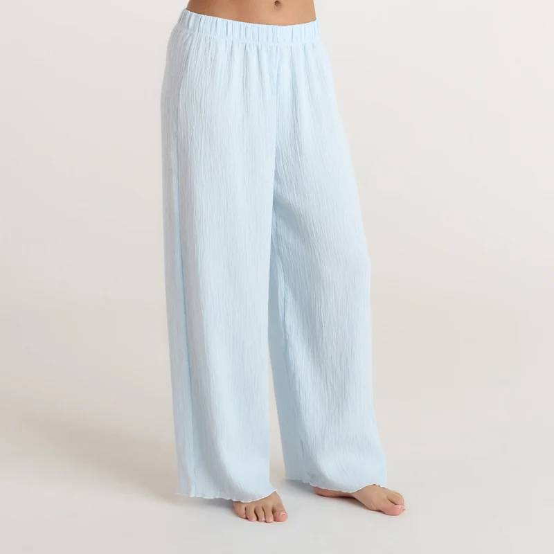 Crinkle Pyjamabroek - Blauw