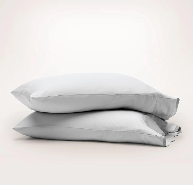 Signature Embellished Pillowcase Set - Sky/Shore Curved Edge