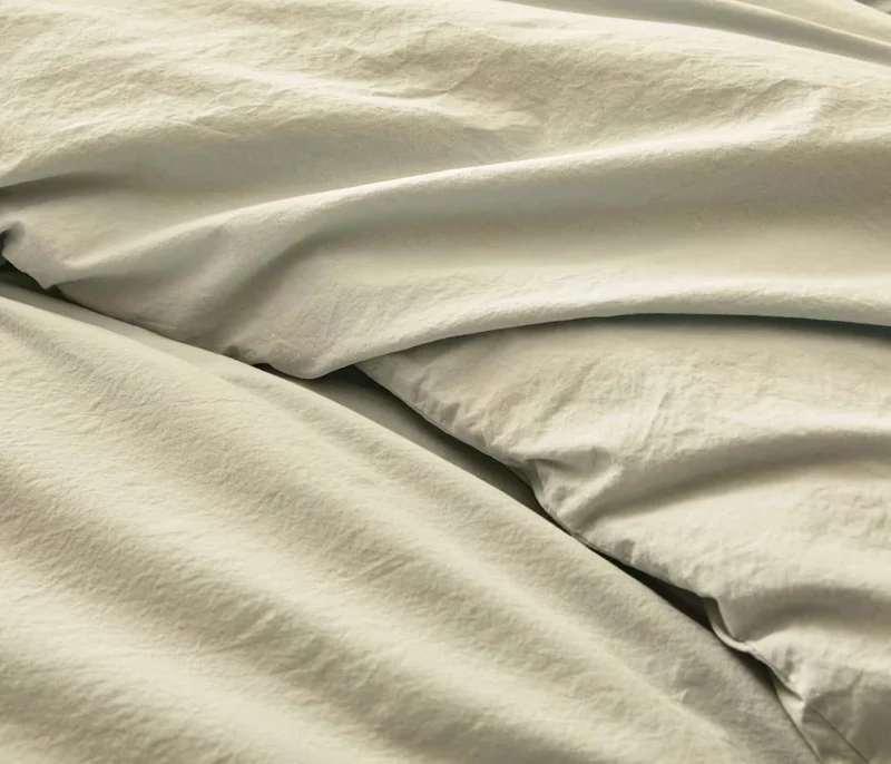 Drap housse en coton lavé