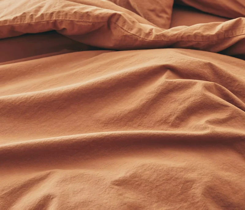 Drap housse en coton lavé
