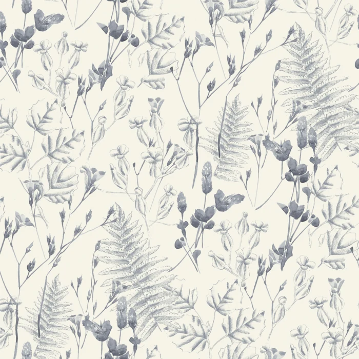 Gardinen Voile Wildflowers - powderblue 280 cm