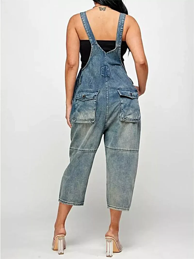 Elegante tuinbroek met knoopsluiting aan de voorkant en zakken, ook verkrijgbaar in grote maten - 80% katoen, 20% spandex