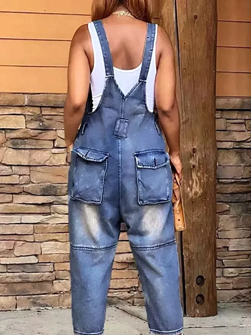 Elegante tuinbroek met knoopsluiting aan de voorkant en zakken, ook verkrijgbaar in grote maten - 80% katoen, 20% spandex