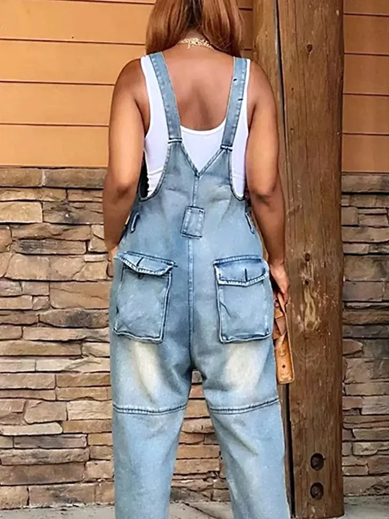 Elegante tuinbroek met knoopsluiting aan de voorkant en zakken, ook verkrijgbaar in grote maten - 80% katoen, 20% spandex