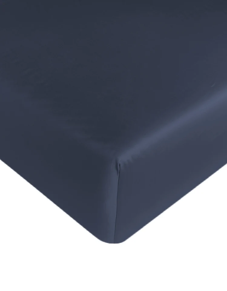 Spannbettlaken Ägyptische Baumwolle Satin 400TC | Harbour Blue