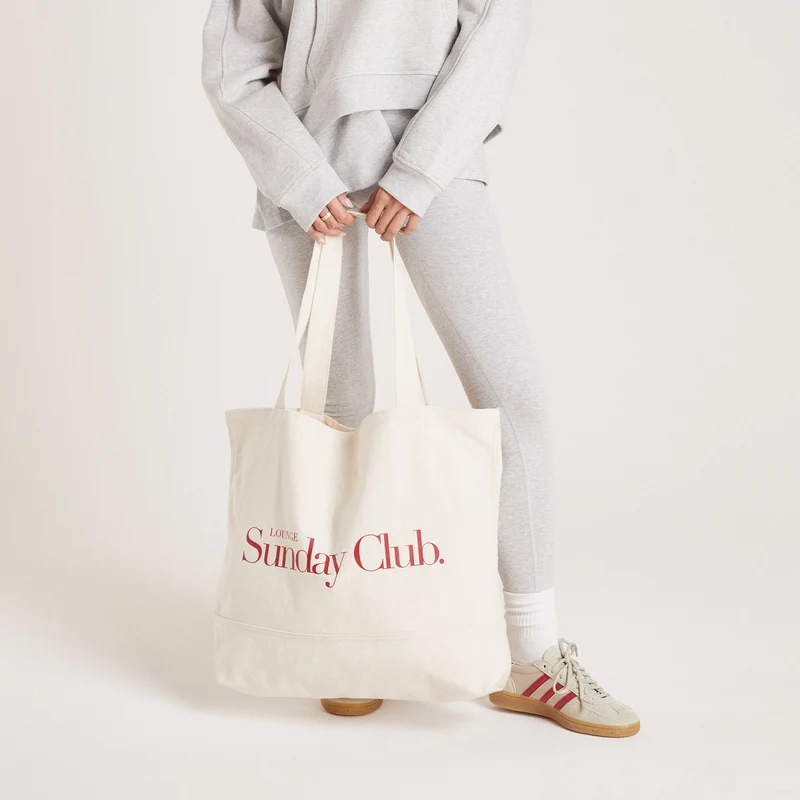 Cotton Canvas Tote Bag - Crème