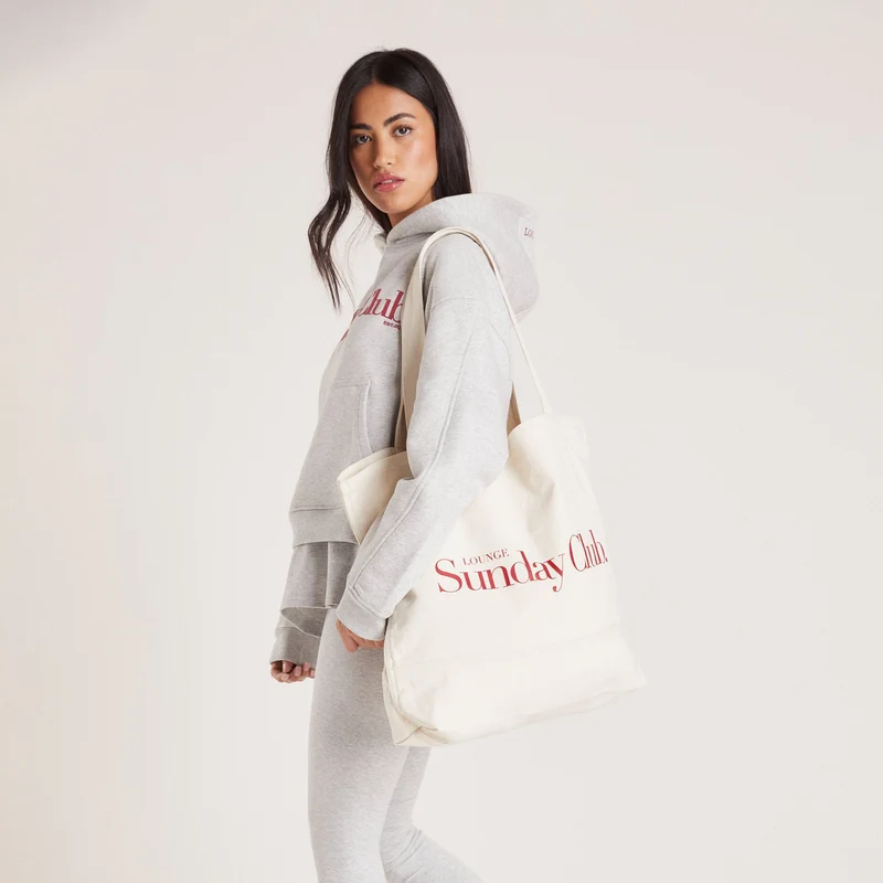 Cotton Canvas Tote Bag - Crème