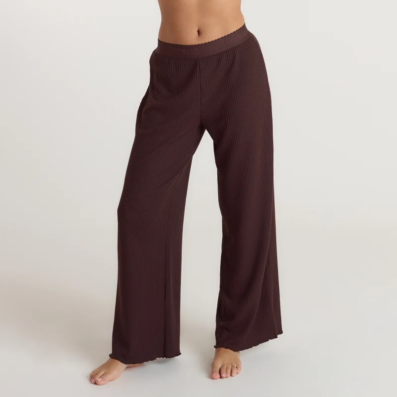Soft Waffle Pyjama Broek - Donker Chocoladekleurig