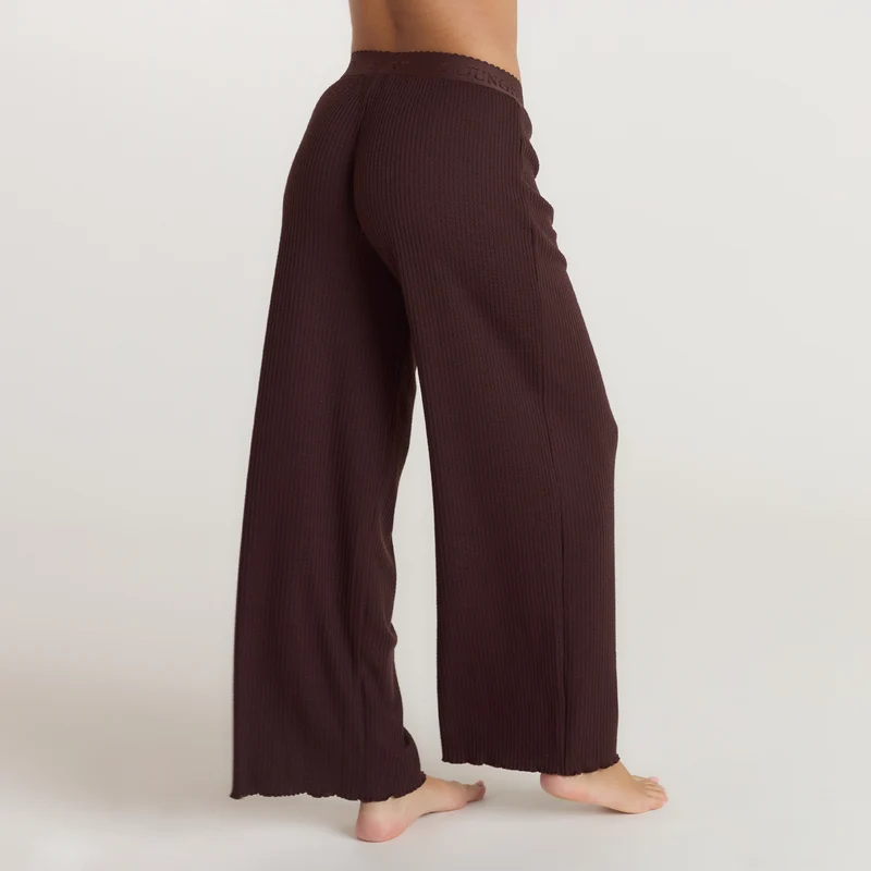 Soft Waffle Pyjama Broek - Donker Chocoladekleurig