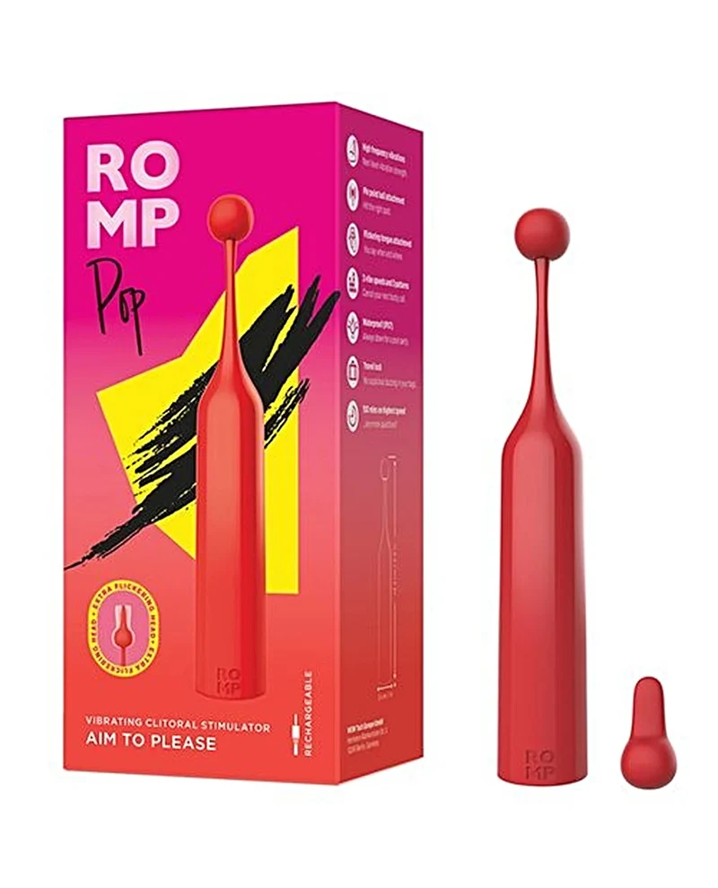 ROMP Pop Vibrerende Clitorisstimulator - Koraal. Normale prijs: $88