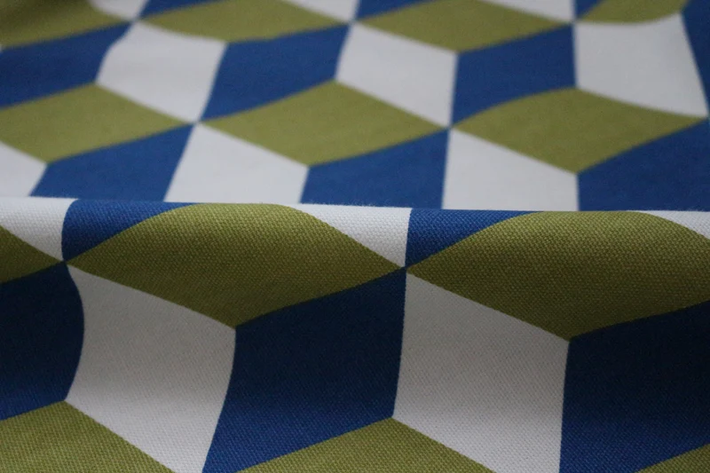 Baumwollstoff Cube - cobalt