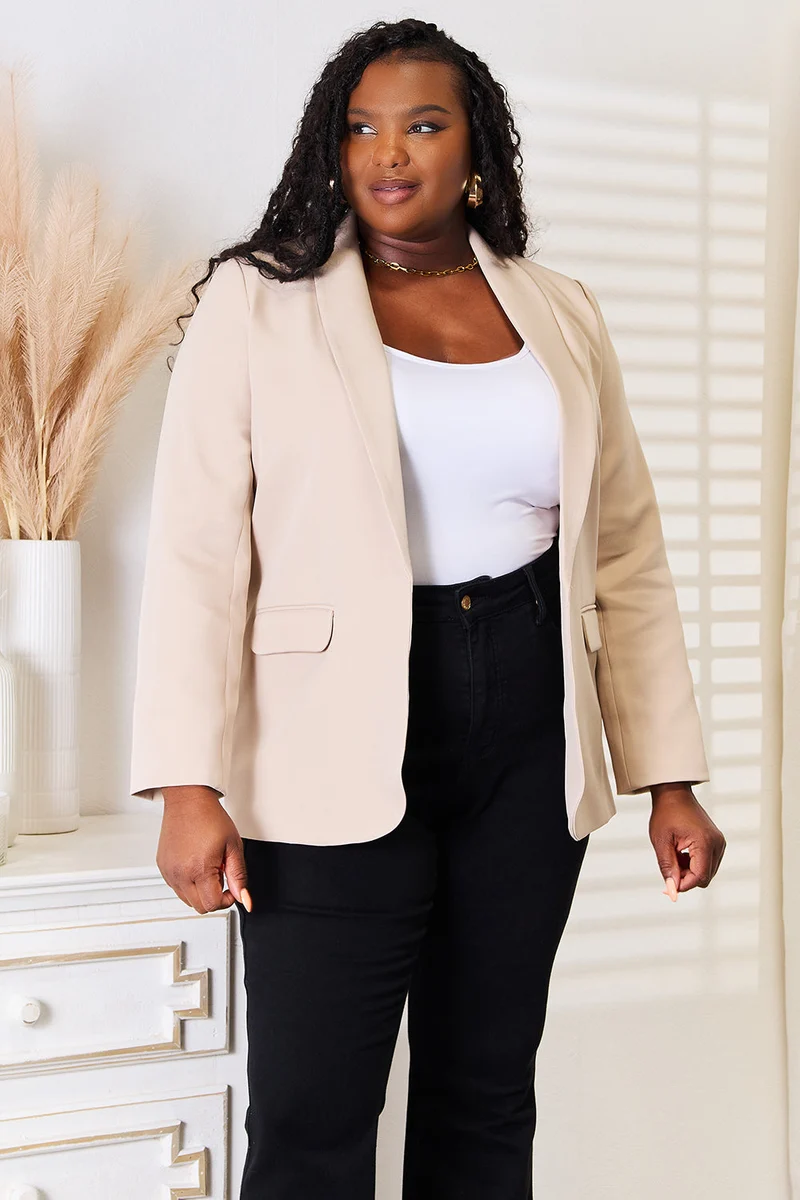 Elegante blazer met sjaalkraag voor dames - Professioneel getailleerde jas met lange mouwen