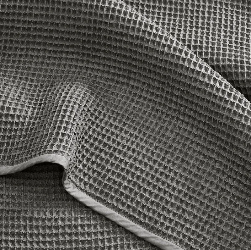 Holiday Waffle Bed Blanket - Stone